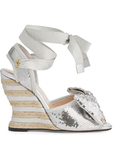 gucci silver espadrilles